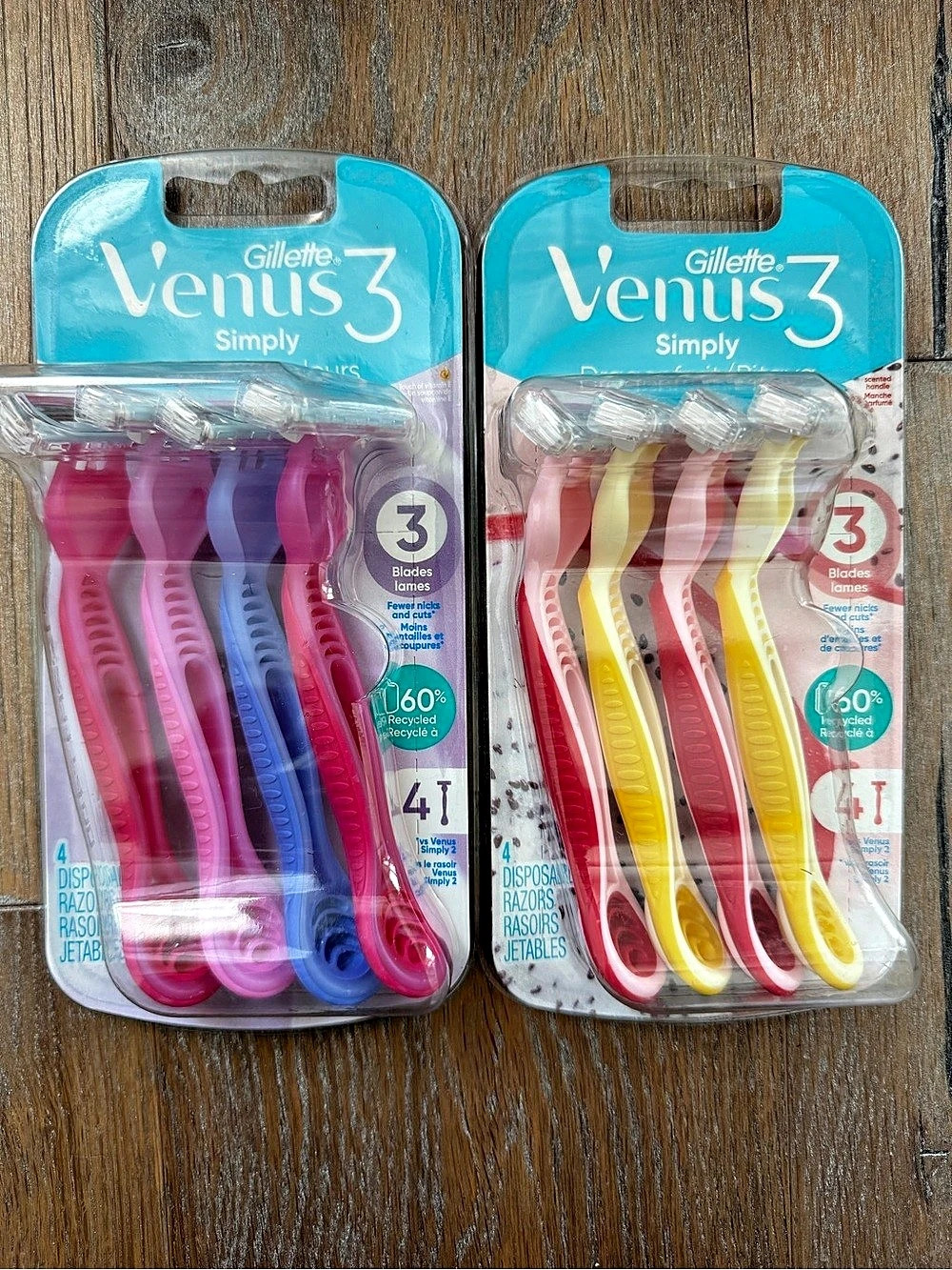 Gillette Venus 3 Simply Disposable Razors 8 Count NWT